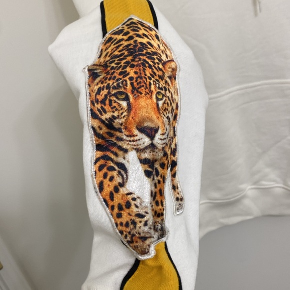Criminal Damage London Off White Tiger Hoodie Size M - Picture 4 of 8